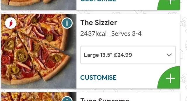 Duża pizza w Domino's - ile cm ma i jak wypada na tle innych rozmiarów?